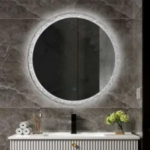 Oglinda LED Clarion 60 cm rotunda, touch, functie dezaburire DH-L2355