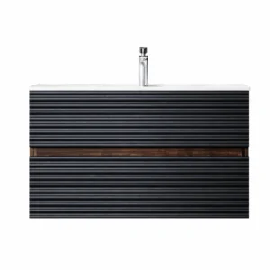 Mobilier de baie cu lavoar Lunara – 100 cm negru BPA2520-100