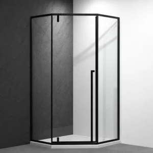 Cabina de dus Orion 6 mm, sticla clara, profil negru mat, 90 cm SGP-2107