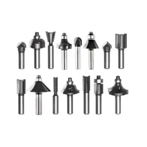 Set freze Einhell 8 mm, 15 piese pentru prelucrarea lemnului - Ideal pentru freze cu colier 8 mm 49757291