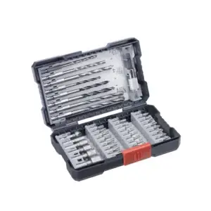 Set Burghie și Biți Einhell 39 Piese L-Box - Versatilitate pentru Piatră, Metal și Lemn 49108956