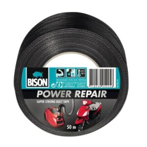Bandă adezivă texturată BISON Power Repair, negru, 50mmx50m 490008