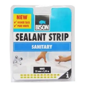 Bandă de etanșare siliconică BISON Sealant Strip, alb, 22mmx3,35m 490101