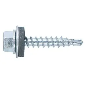 Șurub autoforant STARKFIX, cu cap hexagonal și șaibă EPDM, pentru metal, 4,8x35, zincat, 250buc 281422