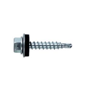 Șurub autoforant STARKFIX, cu cap hexagonal și șaibă EPDM, pentru metal, 4,8x25, zincat, 250buc 281426