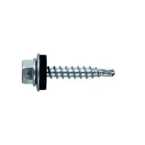 Șurub autoforant STARKFIX, cu cap hexagonal și șaibă EPDM, pentru metal, 4,8x25, zincat, 250buc 281426