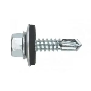 Șurub autoforant STARKFIX, cu cap hexagonal și șaibă EPDM, pentru metal, 4,8x19, zincat, 250buc 281430
