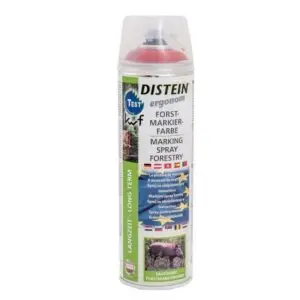 Vopsea spray pentru marcaje forestiere DISTEIN, permanent, 500ml, roșu 373028