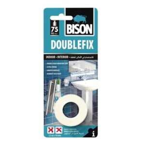 Bandă dublu adezivă pentru interior BISON Double Fix, 1,5mx19mm 400027