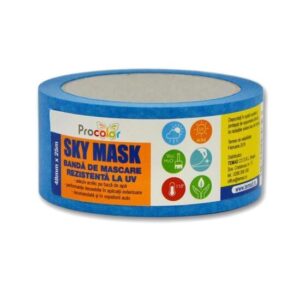 Bandă de mascare SKY MASK rezistentă la radiații UV, 48mmx25m 520684