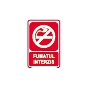 Indicator Fumatul interzis, 15cmx20cm, PVC 803198