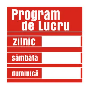 Indicator Program de lucru, 20cmx20cm, PVC 803205