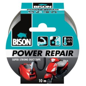 Bandă adezivă texturată BISON Power Repair, gri, 50mmx10m 490011