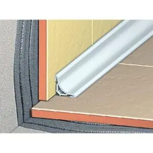 Profil pentru colț din PVC porțelanat, alb, 2,5m 574027