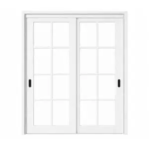 Usa interioara MDF dubla glisanta cu sticla 1910x715x40 mm alb JY-P-021