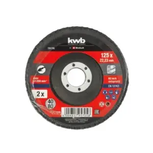 Set 2 discuri lamelare abrazive Einhell 125 mm, granulatie 40/80 - Smirghel tip mop pentru polizor unghiular 49795705