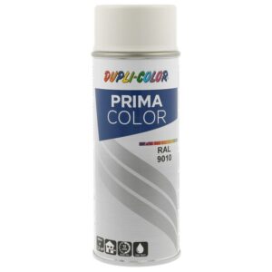 Vopsea spray acrilică DUPLI-COLOR PRIMA COLOR RAL9010 alb mat, 400ml 379891