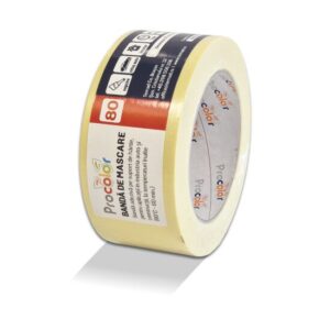 Bandă de mascare 80°C PROCOLOR rezistentă la radiații UV, 50mmx50m 520865