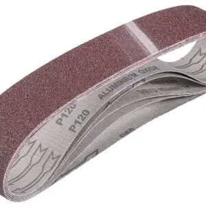 Set 5 benzi abrazive Einhell 50x686mm pentru slefuitoare cu banda - Granulatie P60/P80/P120 49910805