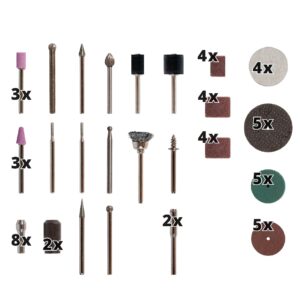 Set Accesorii Slefuire si Gravare Einhell 61 Piese - Compatibil TC-MG 135 E, TE-MT 7.2 Li, TE-MT 18/34 Li 49510950