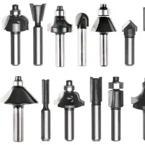 Set freze Einhell 8 mm, 15 piese pentru prelucrarea lemnului - Ideal pentru freze cu colier 8 mm 49757291