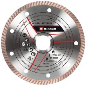 Disc diamantat subțire Einhell 125x1,4 mm pentru polizor unghiular - Precizie și eficiență în tăiere 49724550