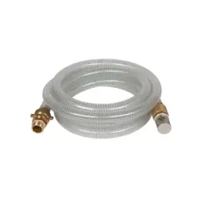 Furtun de aspiratie Einhell 4m cu racorduri din alama, 1 inch - Ideal pentru pompe de gradina 4173630