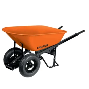 Roaba metalica de santier cu roti duble, 227 L Truper