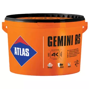 Tencuiala decorativa siliconica Atlas Gemini RS N15, Bob de Orez 1,5 mm, Alba, 25 kg