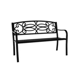 Banca de gradina, neagra, 127x60x85 cm Venda