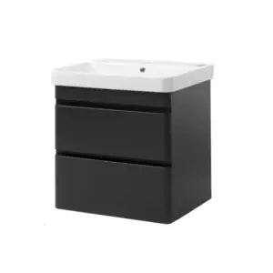 Mobilier de baie suspendat Vivace cu lavoar 80 cm, Antracite Mat
