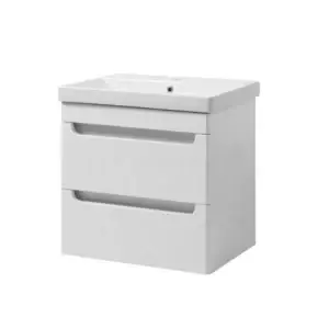 Mobilier de baie suspendat Sempre cu lavoar 60 cm, Alb Lucios
