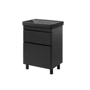Mobilier de de baie cu lavoar Vivace 60 cm, Antracit Mat
