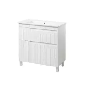 Mobilier de baie Florence cu lavoar Vesta 100 cm, Alb Mat