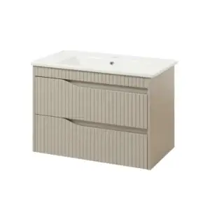 Mobilier de baie suspendat Florence cu lavoar Vesta 60 cm, Mokka Mat