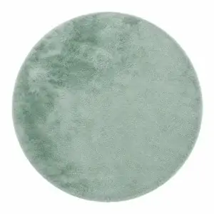 Covor pufos Lalee Heaven 800 Jade/Verde, 120x120 cm, rotund, 100% Poliester - Heaven 800