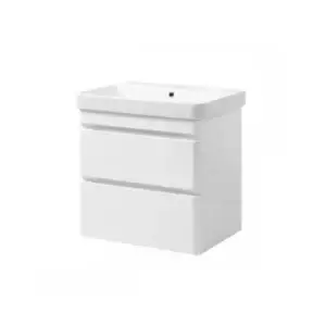 Mobilier baie suspendat Vivace TPB-2 cu lavoar Vivace, 60 cm, Alb Lucios
