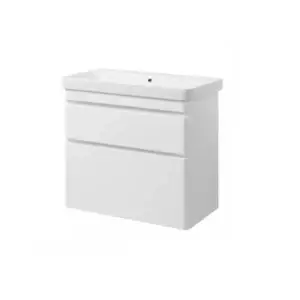 Mobilier baie suspendat Vivace TPB-2 cu lavoar Vivace, 80 cm, Alb Lucios