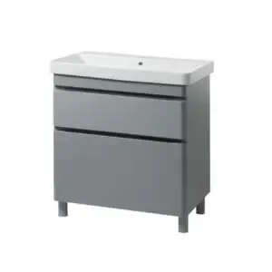 Mobilier baie cu picioare Vivace TNB-2 cu lavoar Vivace, 80 cm, Gri Mat