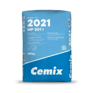 Tencuială de bază var-ciment mecanizată Cemix 2021 MP 501 I, interior/exterior, 40 Kg