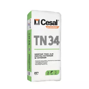 Mortar tinci alb pentru exterior și interior Cesal TN 34, 25 Kg