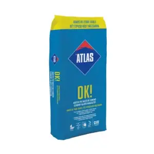 Adeziv placări ceramice pe bază de ciment C1TE (2-10 mm), ATLAS OK!, 25 Kg