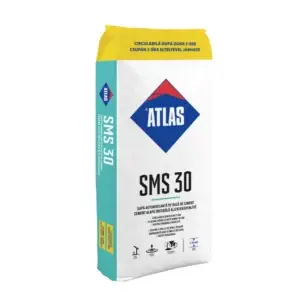 Șapă Autonivelantă pe Bază de Ciment ATLAS SMS 30 (3–30 mm), 25 Kg