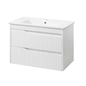 Mobilier baie suspendat Florence TP-2 cu lavoar Vesta, 60 cm, Alb Mat