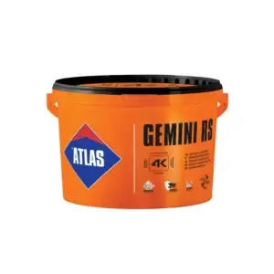 Tencuială siliconică Atlas Gemini RS R20 scoarță albă, 25 Kg