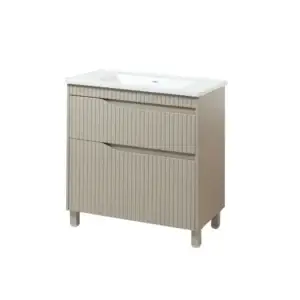 Mobilier baie cu picioare Florence TNB-2 cu lavoar Vesta, 60 cm, Mocca Mat