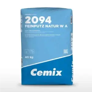 Tinci alb var-ciment Cemix 2094 FEINPUTZ Natur W A, granulație fină, interior/exterior, 40 Kg