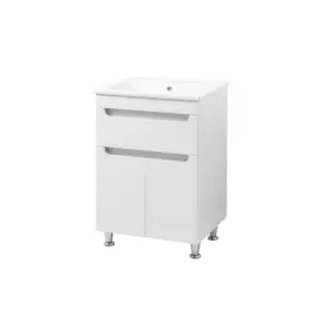 Set mobilier baie Elba TN-3 cu lavoar Kredo, 55 cm, Alb