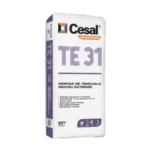Tencuială Clasică de Ciment-Var pentru Exterior și Interior CESAL TE 31 (5–25 mm), 25 Kg