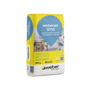Adeziv Standard pentru Gresie și Faianță la Interior weberset ST10 (C1), 25 Kg